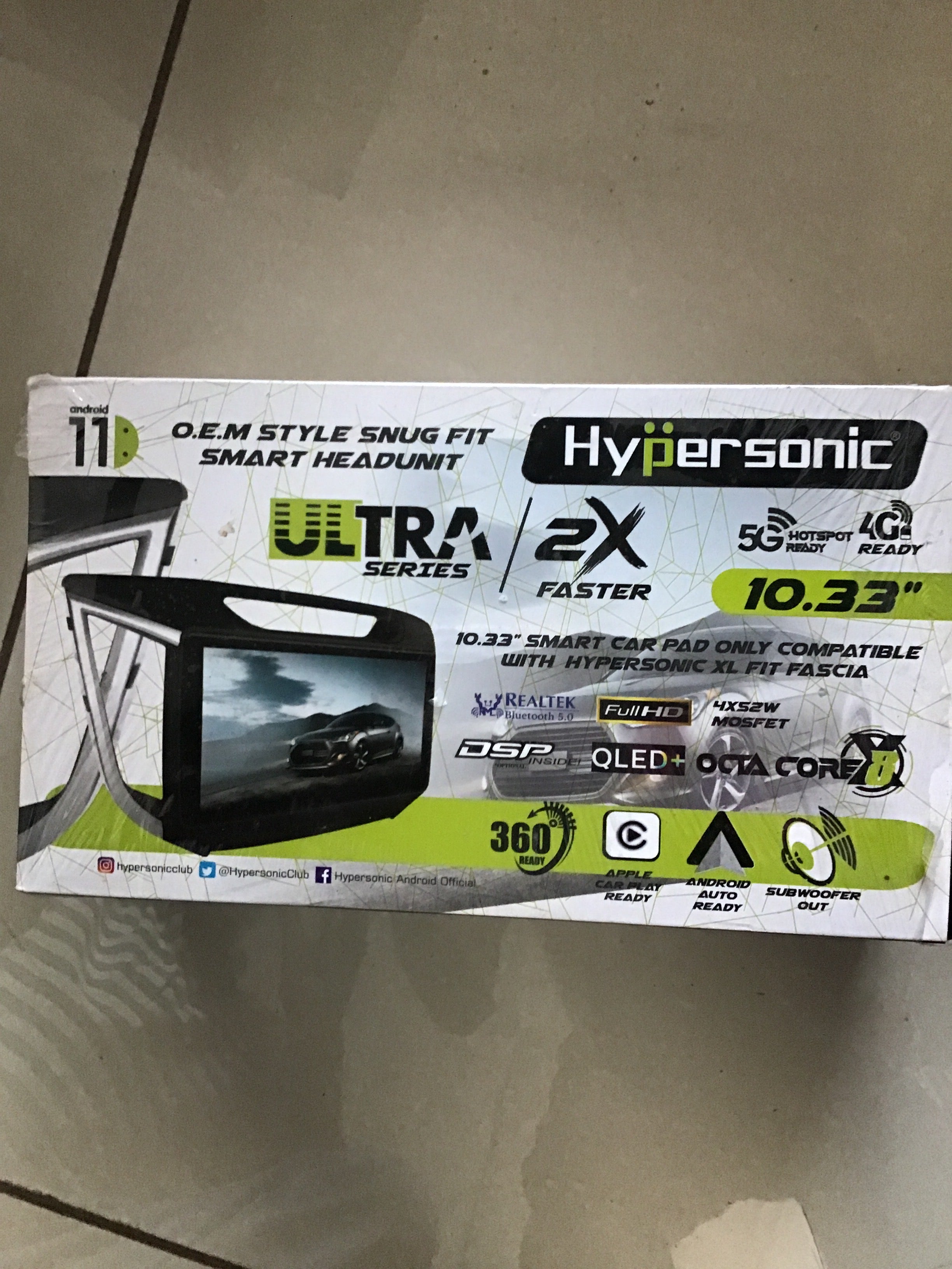 Hypersonic Ultra Series 10.33” Android Player 7862 4 64