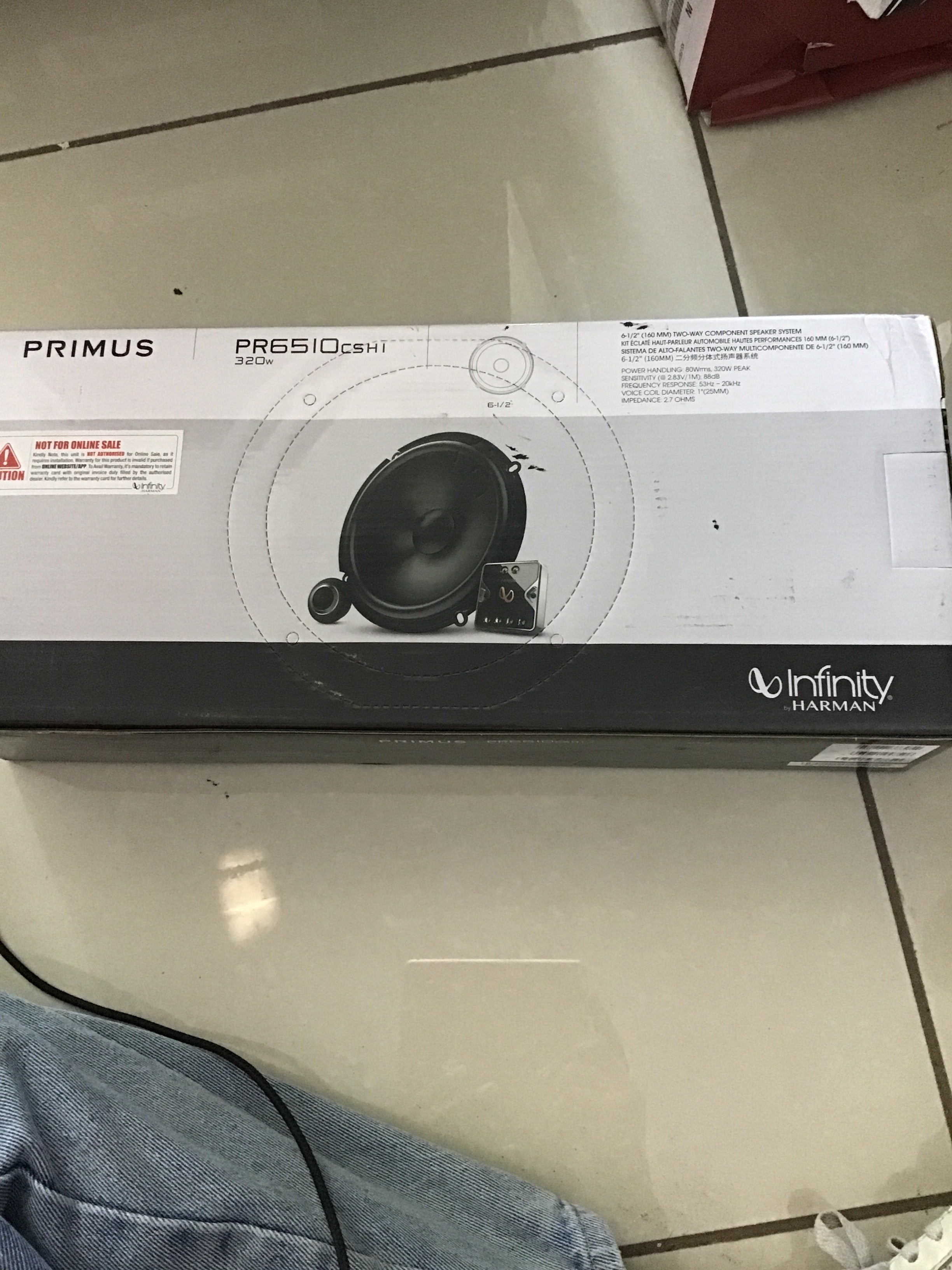 Infinity Primus PR6510CS HI
COMPONENT SPEAKER