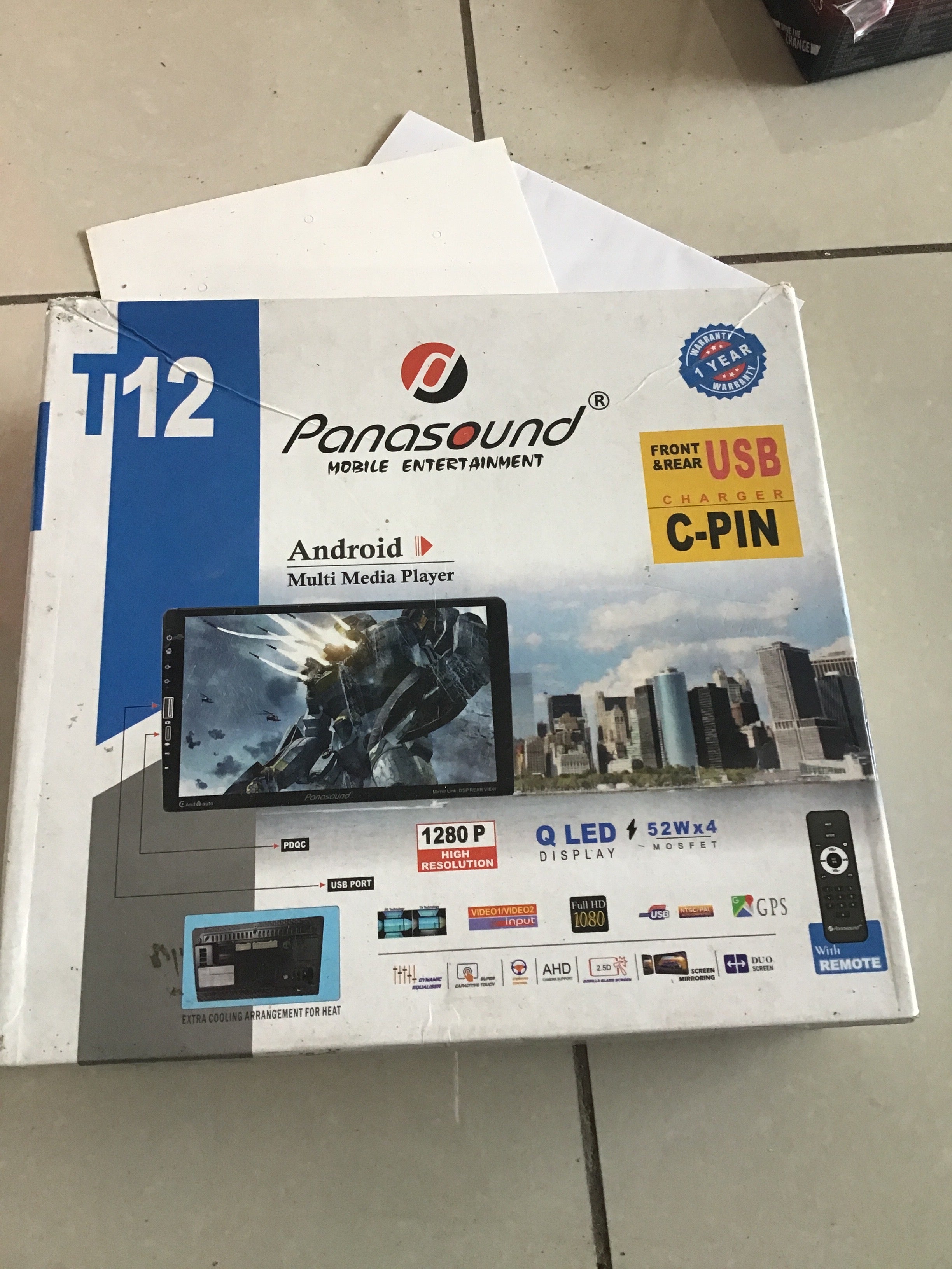 Panasound T12 Android Multimedia Player