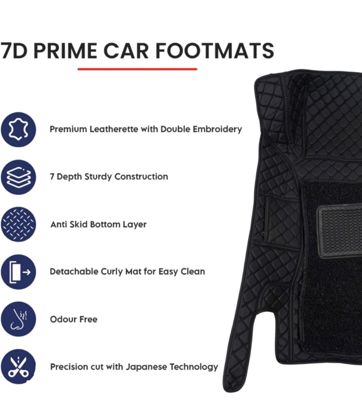 MOTOMATS 7D MAT Maruti Swift 2024 (Black)