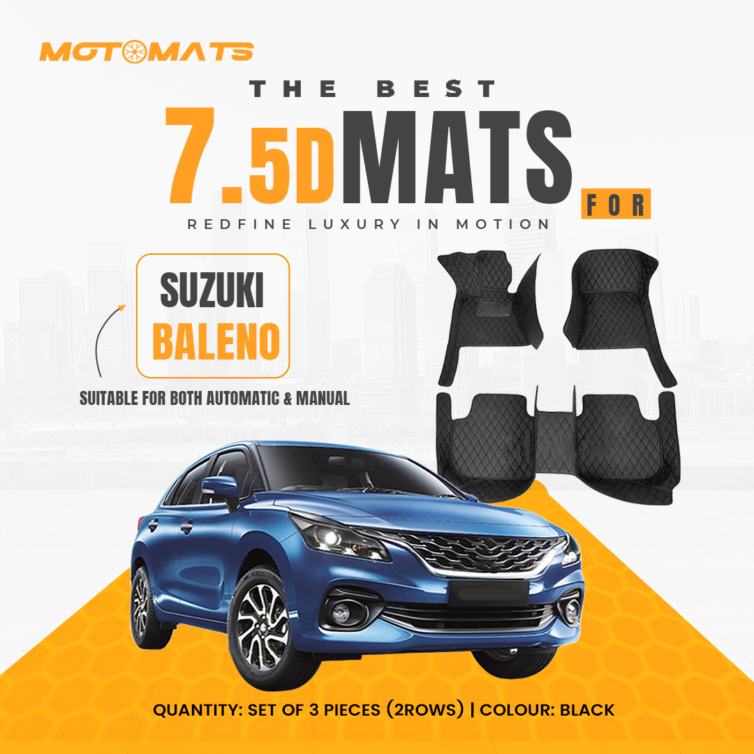 MOTOMATS 7D MAT Maruti Baleno (Black)