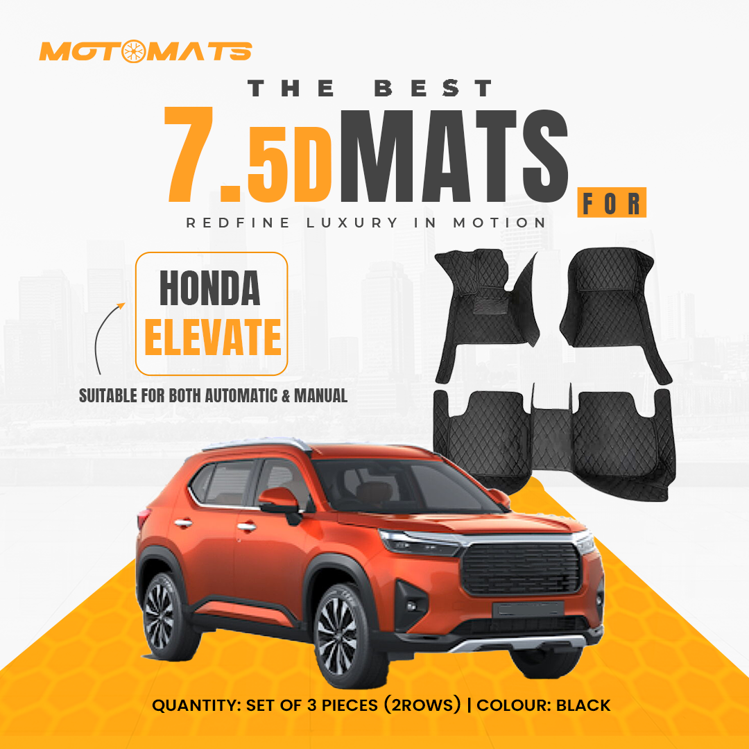 MOTOMATS 7D MAT Honda Elevate  (Black)