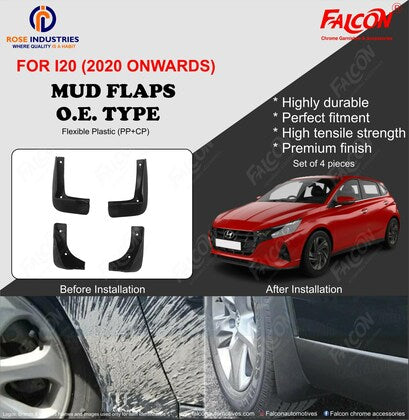 FALCON O.E. Type CAR MUD FLAP FOR HYUNDAI i20 2020 ONWARDS