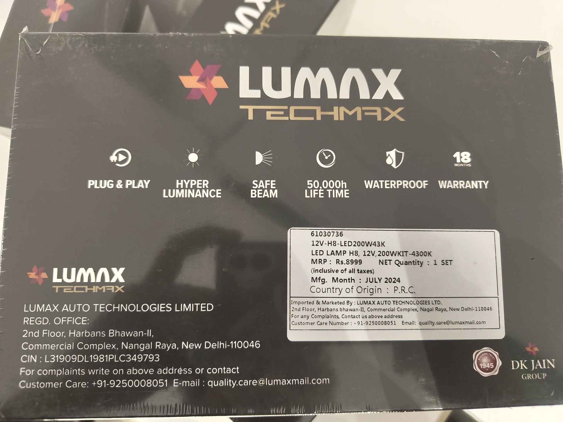 LUMAX 200W H8/4300K LED HEAD LIGHT