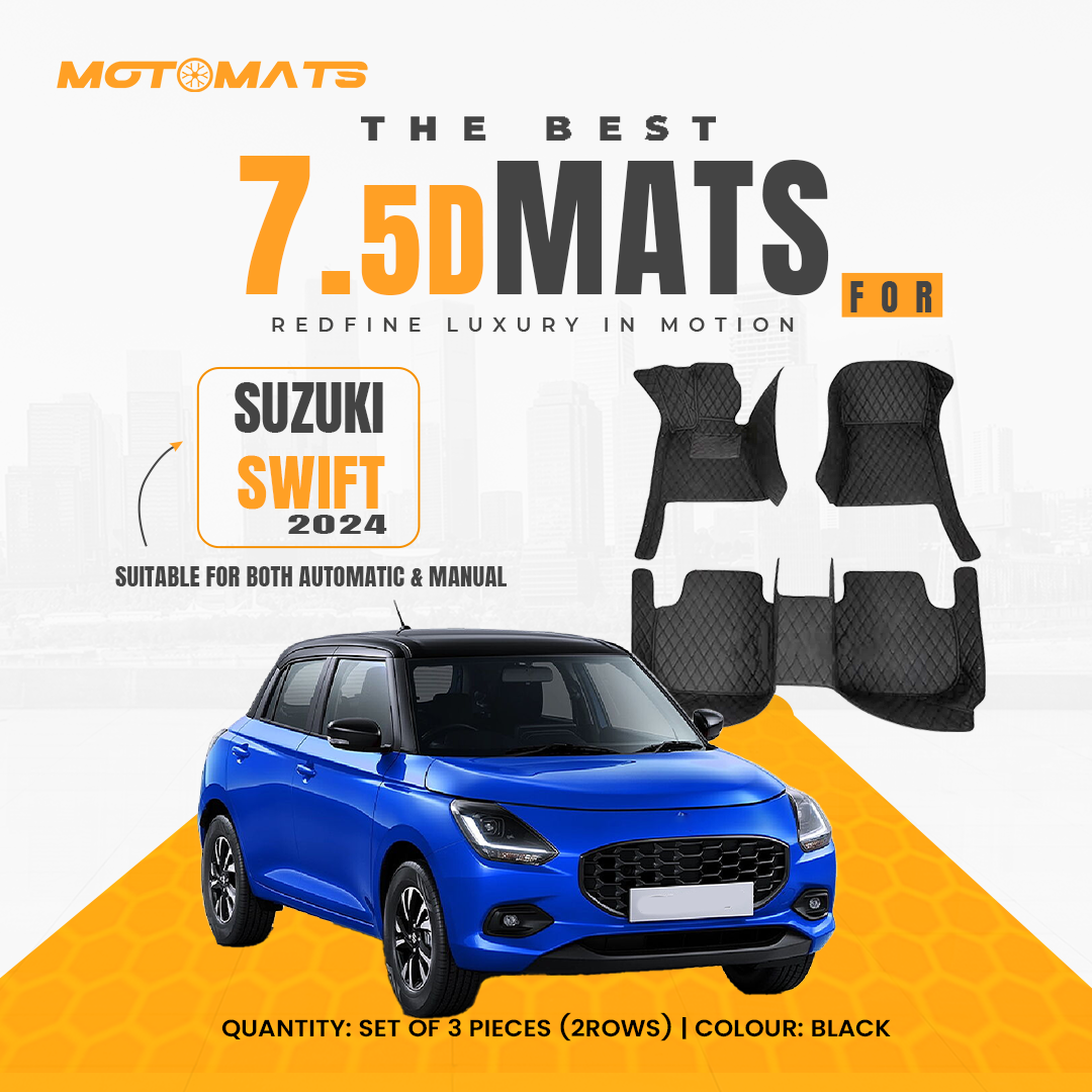 MOTOMATS 7D MAT Maruti Swift 2024 (Black)