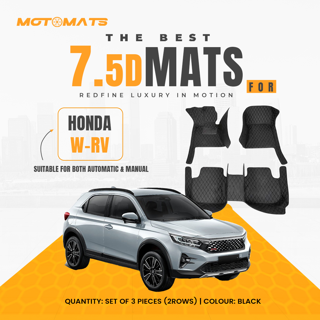 MOTOMATS 7D MAT Honda WRV  (Black)