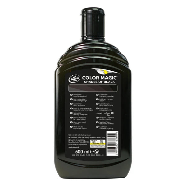 TURTLE WAX COLOR MAGIC JET BLACK WAX 500ML